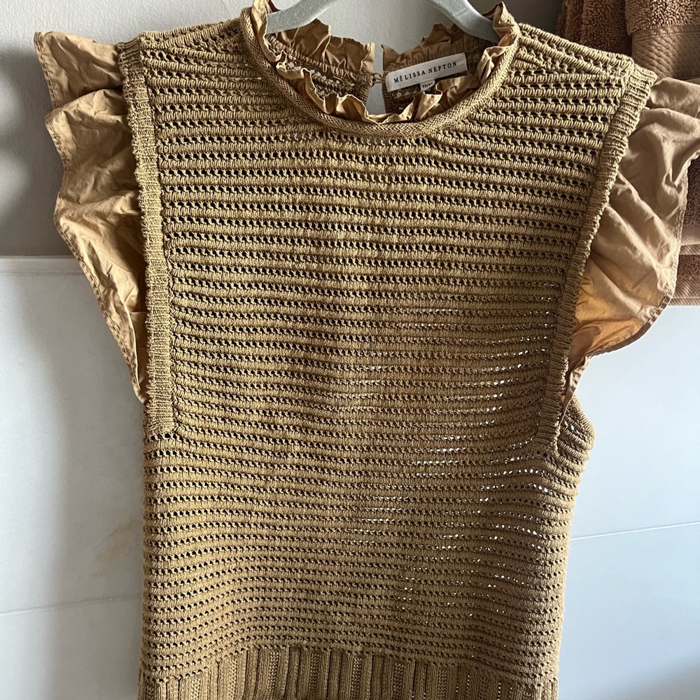 Melissa Nepton Camel Knit Sweater